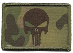 PUNISHER FLAG PATCH W/VELCRO, MULTICAM