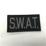 S.W.A.T. PATCH, GREY ON BLACK