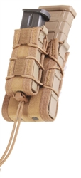 HSGI MOLLE DOUBLE DECKER TACO POUCH, RIFLE/PISTOL, COYOTE