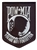 POW/MIA PATCH, BLACK & WHITE, W/ HOOK VELCRO