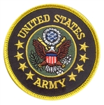 U.S. ARMY 3in ROUND PATCH, WITH HOOK VELCRO