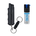 Sabre, Spray, .54oz, Black, Aerosol Can, Key Case Pepper Spray with Quick Release Key Ring & Practice Spray