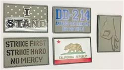 TPS Custom Patch Package, Gray Flag Shaped (x12), With Setup Charge