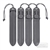 Vanquest 5" MOLLE STICKS (4-Pack), Wolf Grey