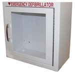 AED Cabinets - Small Wall Mount AED cabinet. Choose your AED cabinet with or without an alarm and strobe. AED wall mount cabinets at the lowest prices. 145SM