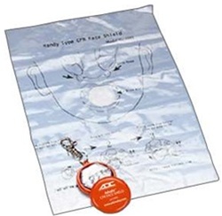 CPR Barrier - CPR Rescue Face shield on key chain for use while performing mouth to mouth resuscitation. CPR Barriers. CPR Pocket Shield. 4055OR