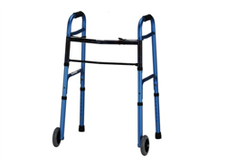 NOVA FOLDING WALKER WITH 5" WHEELS - BLUE