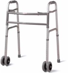 Medline Deluxe Bariatric Walker with 5" Wheels, 500 Pound Capacity. MDS86410XWW