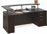 NEW Laminate Bow Top Extended Corner Reception Desk