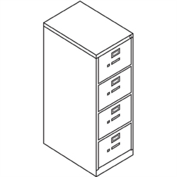 4 Drawer Vertical file cabinets 
â€‹
â€‹Available in Letter size and Legal size
â€‹
â€‹We carry Brand Names like:  STEELCASE, HON, GLOBAL, ALLSTEEL