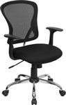 NEW Mid-Back Mesh Office Chair with Tilt and Chrome Finished Base