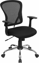 NEW Mid-Back Mesh Office Chair with Tilt and Chrome Finished Base
