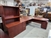 Wood L-shape Cherry Desk ( Includes 3-Drawer File and Hutch )