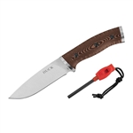 Buck Knives - Selkirk - Large Fixed Knife w/Fire Starter - Brown Micarta - 0863BRS-B
