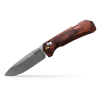 Benchmade - Grizzly Creek - Stabilized Wood - Orange Ascents - 15062