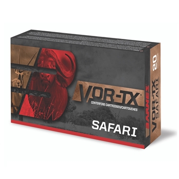 Barnes VOR-TX Safari - 375 H&H Mag - 300 gr. - TSX Flat Base - 20 CT