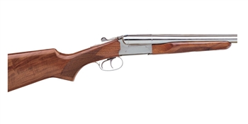 Stoeger Coach Gun Supreme Side-by-Side Shotgun - 20 Gauge - 20" - Polished Nickel - AA-Grade Walnut - 31489