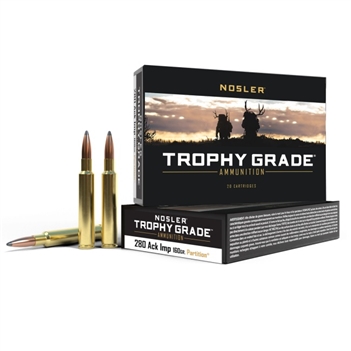 Nosler Trophy Grade - 280 Ackley Improved - 160 gr. - Partition - 20 CT