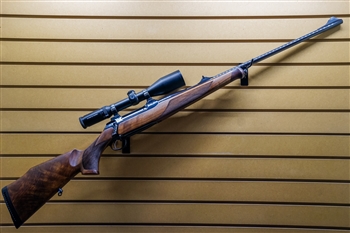 Sauer 202 Classic - Grade 3 Walnut - 300 Win Mag & 375 H&H Mag w/ Sights - w/Schmidt Bender Klassik 3-12x50 - FFP - Non-Illuminated L7 Reticle