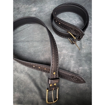 Frontiersmen Gear - Tracker Leather Belt - Black - Medium ( 31"-35")