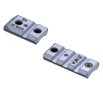 Gunwerks Lo Pro 2-Piece 20 MoA Short Action Bases