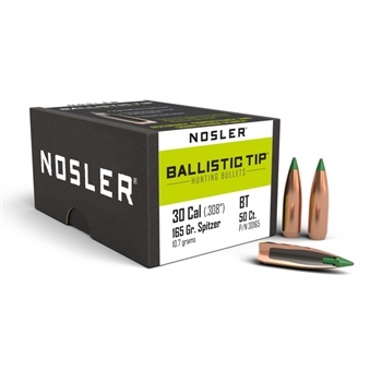 Nosler - 30 Cal (.308) Projectiles - 165 gr. - Ballistic Tip  Hunting - 50CT - 30165