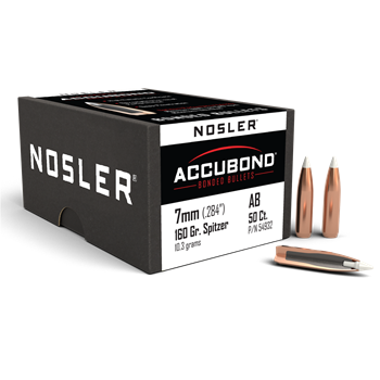 Nosler - 7mm Cal (.284) Projectiles - 160 gr. - AccuBond - 50CT - 54932