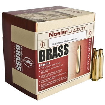 Nosler Custom Unprimed Brass - 338 Lapua Mag - 25 Count