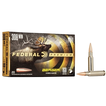 Federal Premium - 308 Win - 168 gr. - Berger Hybrid Hunter - 20 CT