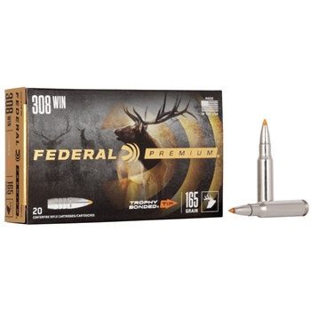 Federal Premium - 308 Win - 165  gr. - Trophy Bonded Tip - 20 CT