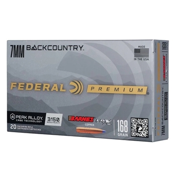 Federal Premium - 7mm Backcountry - 168 gr. - Barnes LRX - 20 CT