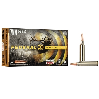 Federal Premium - 7mm Rem Mag - 160 gr. - Barnes TSX - 20 CT