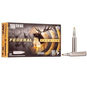 Federal Premium - 7mm Rem Mag - 160 gr. - Trophy Bonded Tip - 20 CT