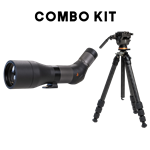 Revic Acura S80a Combo Kit Angled Spotting Scope - 27-55x Eyepiece - Fixed 22x Eyepiece w/ Reticle & Revic Packer Tripod + FH1L Fluid Head