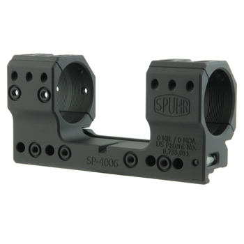 SPUHR - Picatinny Mount Integrated Bubble Level - 34mm Tube - 1.35" Height - 0 MOA / 0 MIL - SP-4006