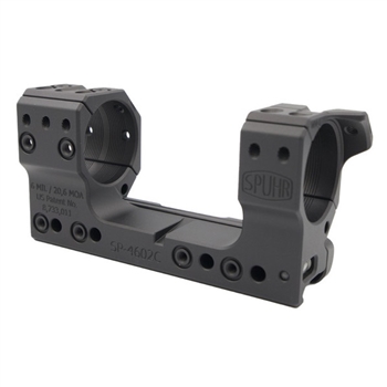 SPUHR - GEN 3 Picatinny Mount Integrated Bubble Level - 34mm Tube - 1.5" Height - 20 MOA / 6 MIL - SP-4602C