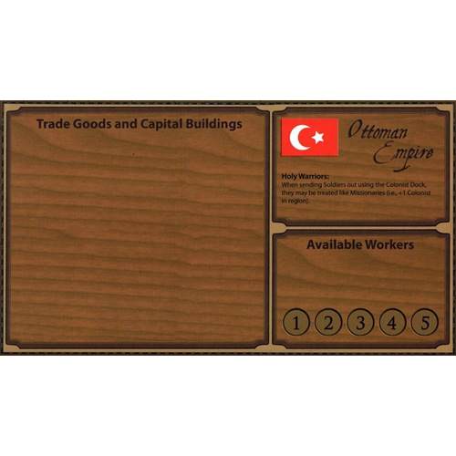 Empires: Age of Discovery - Ottoman Player Board