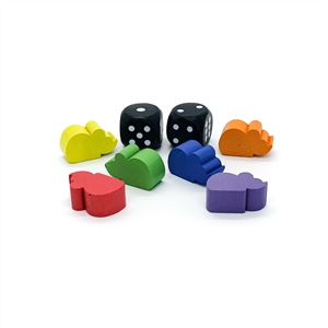 Mice Meeples & Wood Dice