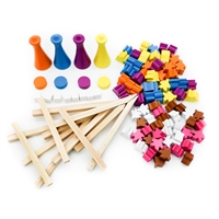 The Gallerist: Set of Wooden Meeples & Components