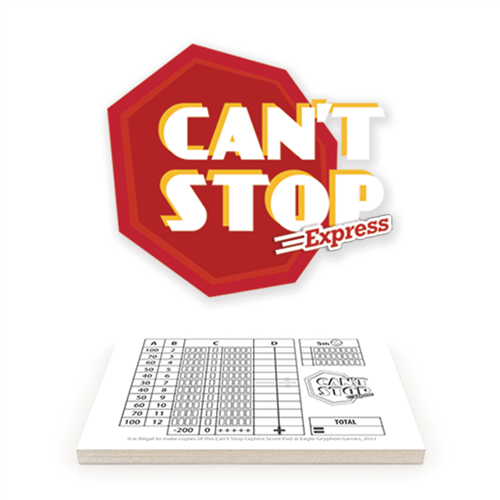 Can't Stop Express: Score Pad (100 sheets)