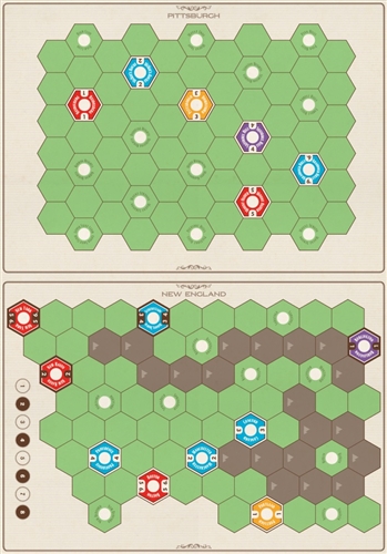 Age of Steam Deluxe: Expansion Maps - New England/Pittsburgh & Switzerland