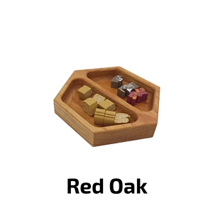 Deluxe Game Trays - Medium Duo - Red Oak