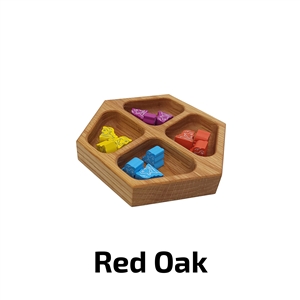 Deluxe Game Trays - Medium Quad - Red Oak