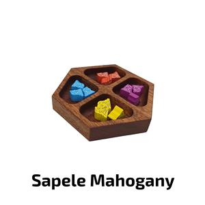 Deluxe Game Trays - Medium Quad - Sapele Mahogany
