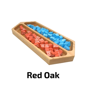 Deluxe Game Trays - Large Duo - Red Oak