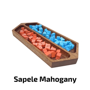 Deluxe Game Trays - Large Duo - Sapele Mahogany