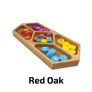 Deluxe Game Trays - Large Penta - Red Oak