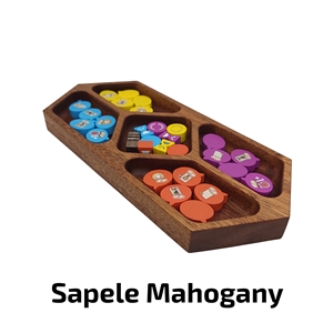 Deluxe Game Trays - Large Penta - Sapele Mahogany