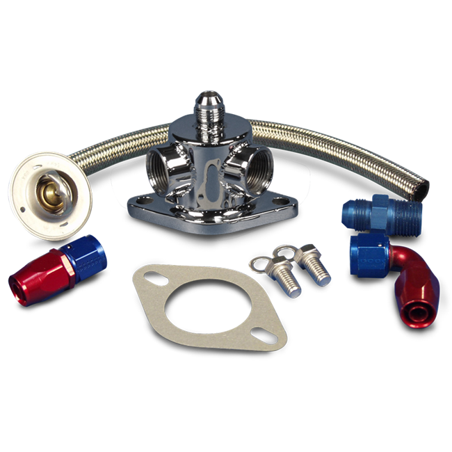 Thermostat Kit-Stainless Steel SB & BB Chevy 3/4" Npt Fittings