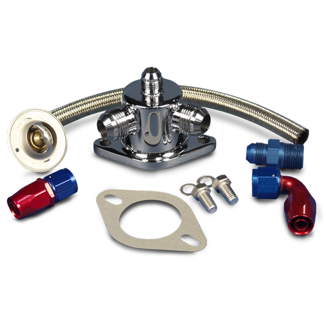 Thermostat Kit-Stainless Steel SB & BB Chevy -10 An Fittings